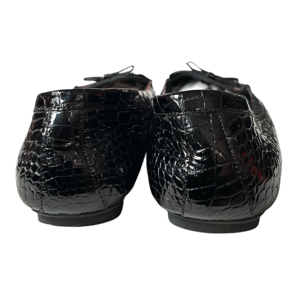 Prada Patent Leather Crocodile Print Moccasin Loafer Slip On Size EU 38.5 US 8.5 - Picture 4 of 6